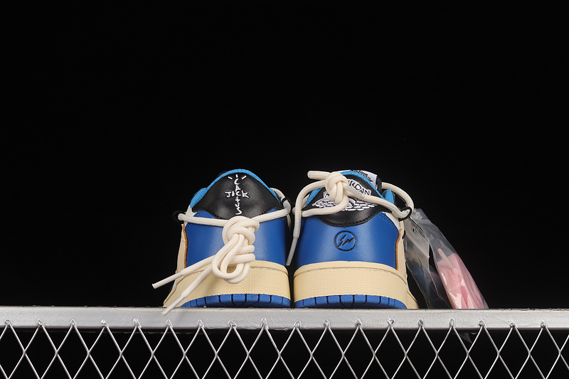 Fragment Design X Travis Scott Air Jordan 1 Retro Low Blue/Black/White 25