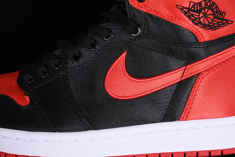 Air Jordan 1 High Og Satin Bred White/Black/Red 21