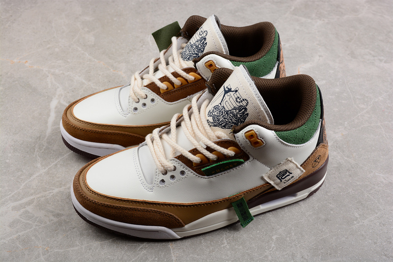 Air Jordan 3 Se White/Dark Brown-Green 7