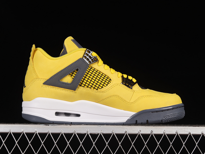 Air Jordan 4 Retro Lightning 2021 Tour Yellow/Multicolor/Dark Blue Grey 3