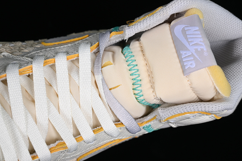 Union Air Jordan 1 High Og Woven White/Grey/Yellow 19