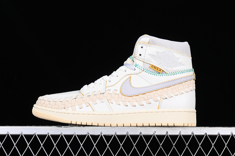 Union Air Jordan 1 High Og Woven White/Grey/Yellow 29