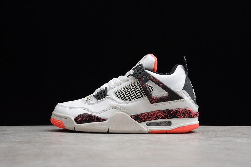 Get Air Jordan 4 Retro White/Black-Bright Crimson-Pale Citron 9