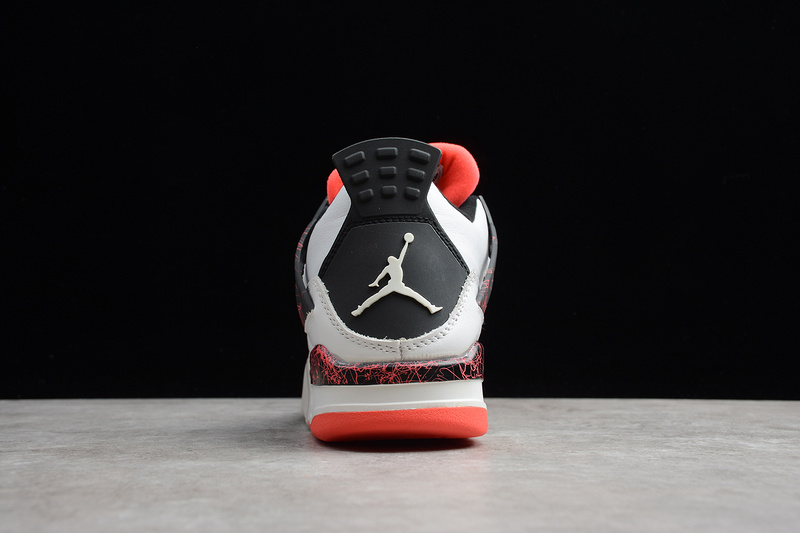 Get Air Jordan 4 Retro White/Black-Bright Crimson-Pale Citron 13