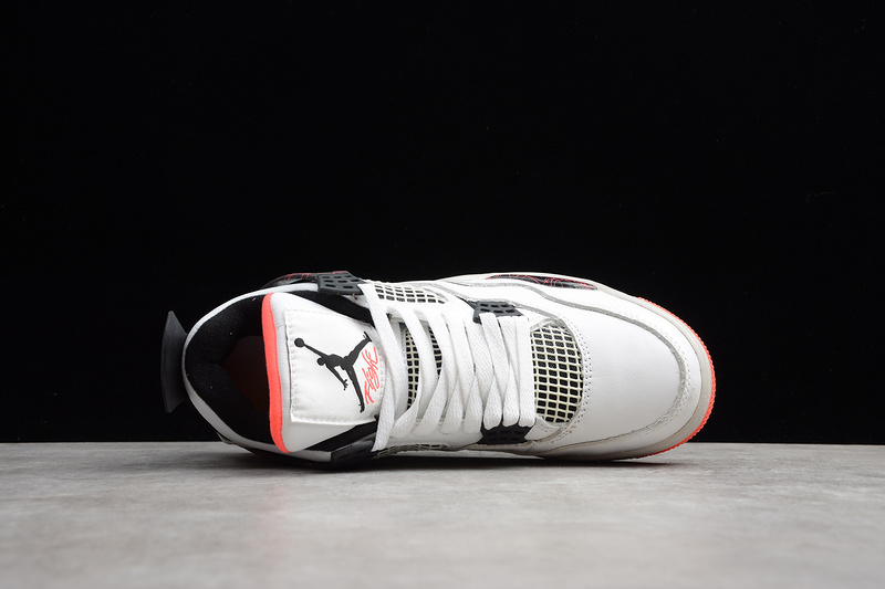 Get Air Jordan 4 Retro White/Black-Bright Crimson-Pale Citron 17