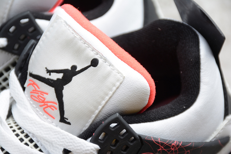 Get Air Jordan 4 Retro White/Black-Bright Crimson-Pale Citron 29