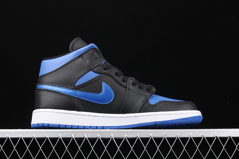 Air Jordan 1 Mid Royal Black/Blue 9