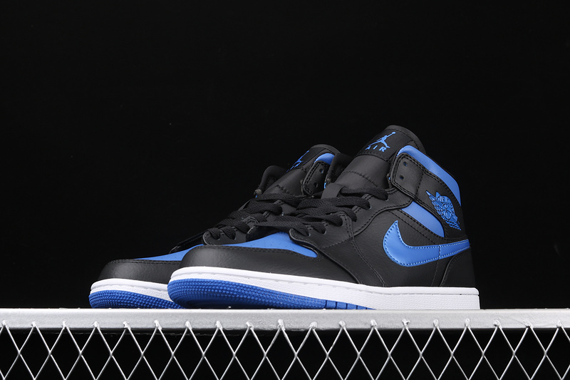 Air Jordan 1 Mid Royal Black/Blue 11