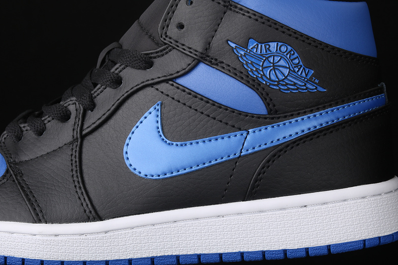 Air Jordan 1 Mid Royal Black/Blue 13