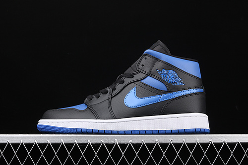 Air Jordan 1 Mid Royal Black/Blue 25