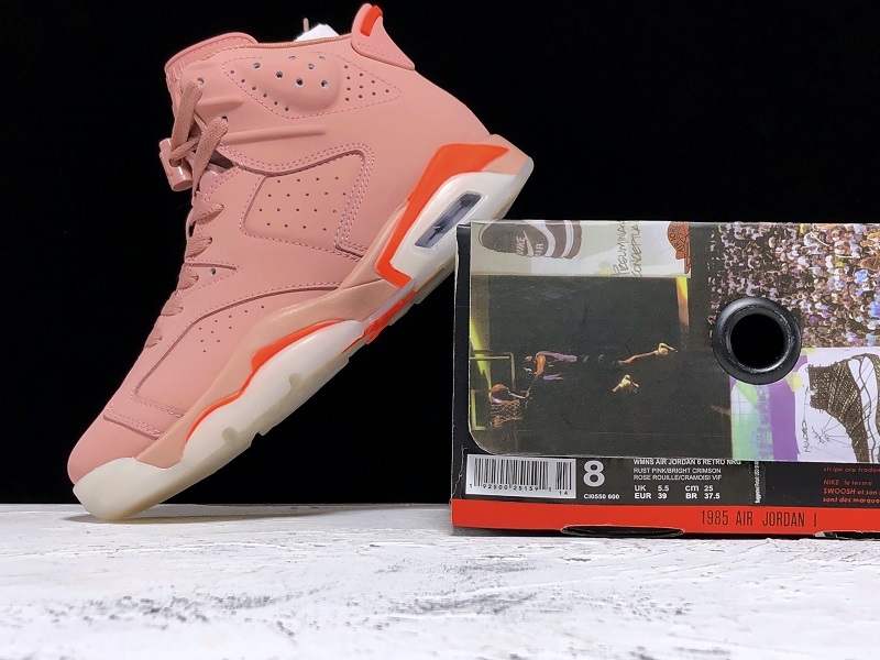 Get Air Jordan 6 Retro Aleali May Rust Pink/Bright Crimson 5