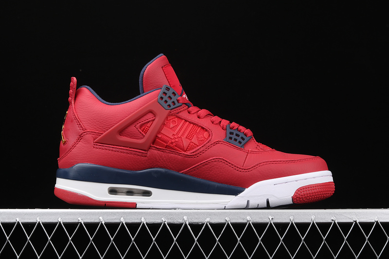 Air Jordan 4 Retro Fiba Gym Red/Obsidian-White-Metallic Gold 3