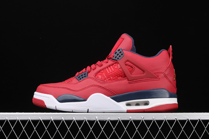 Air Jordan 4 Retro Fiba Gym Red/Obsidian-White-Metallic Gold 5