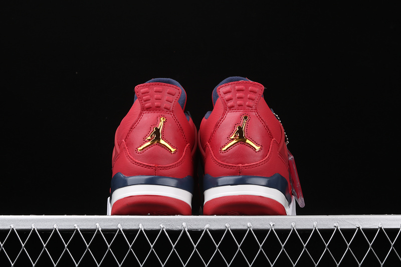 Air Jordan 4 Retro Fiba Gym Red/Obsidian-White-Metallic Gold 9