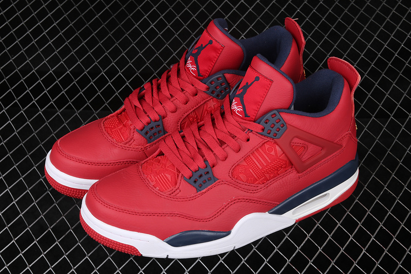 Air Jordan 4 Retro Fiba Gym Red/Obsidian-White-Metallic Gold 19