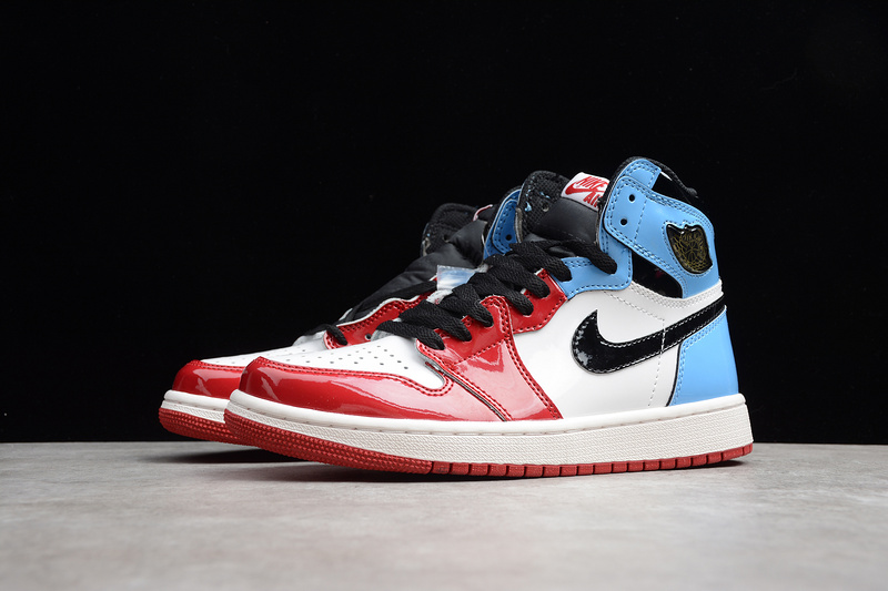 Gz Air Jordan 1 High Og Fearless White/Blue-Varsity Red-Black 19