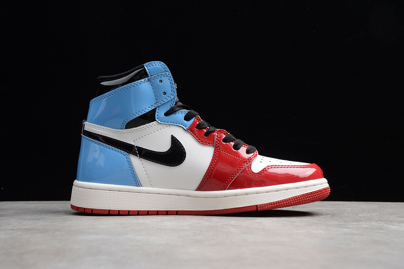 Gz Air Jordan 1 High Og Fearless White/Blue-Varsity Red-Black 33