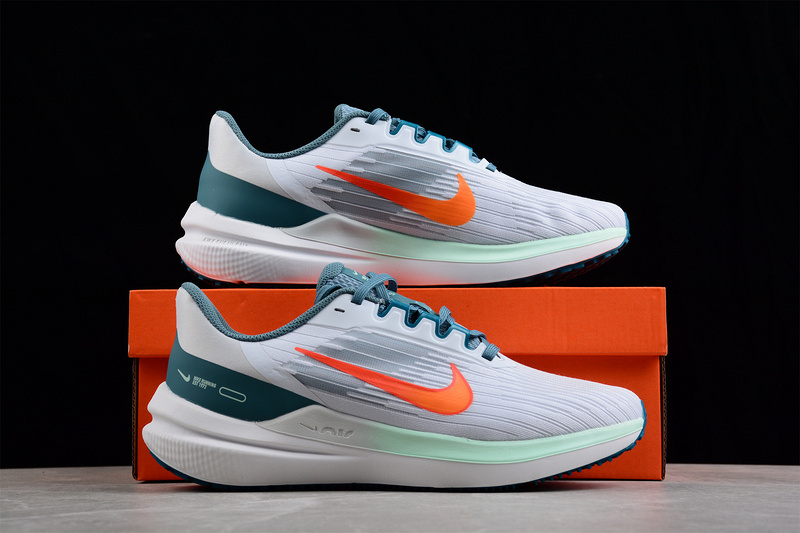 Air Winflo 9 Pure Platinum/Mineral/Orange 3