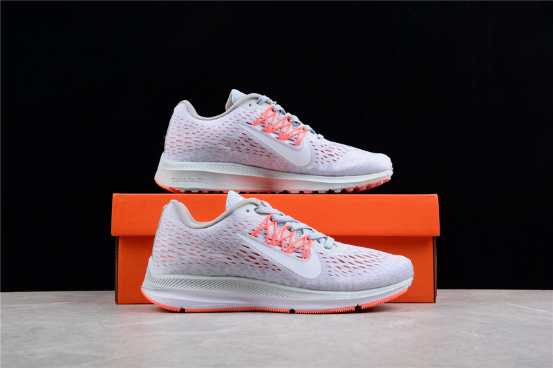 Zoom Winflo 5 Pure Platinum/White/Wolf Gray-Orange 7