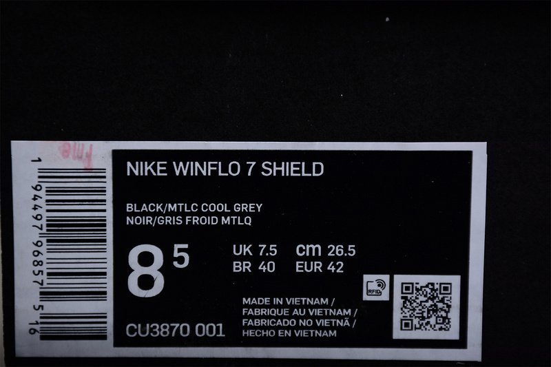 Winflo 7 Shield Black/Metallic Cool Grey/Dark Smoke Grey 7