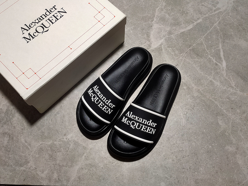 Alexander Mcqueen Hybrid Signature Slides Black/Black/White 15