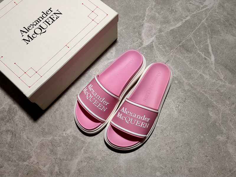 Alexander Mcqueen Hybrid Signature Slides Pink/Pink/White 3