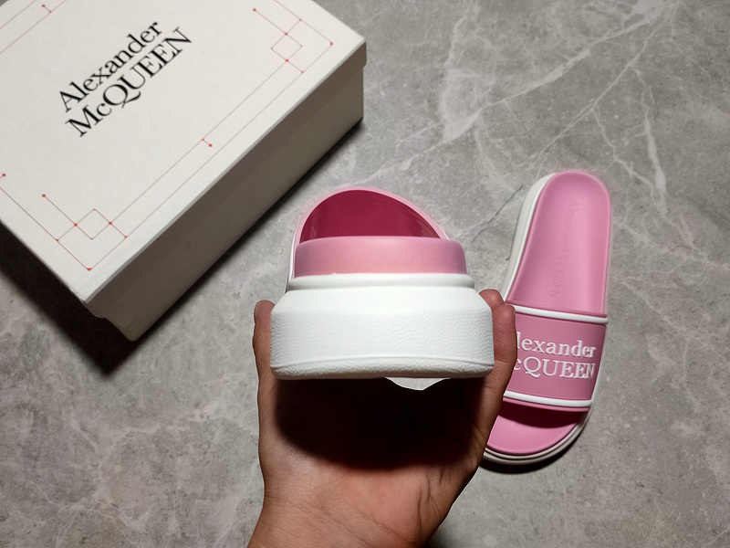 Alexander Mcqueen Hybrid Signature Slides Pink/Pink/White 5