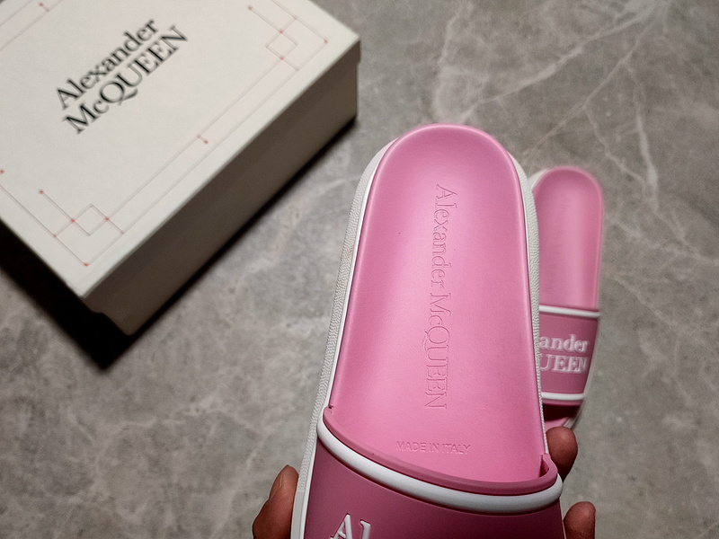 Alexander Mcqueen Hybrid Signature Slides Pink/Pink/White 13