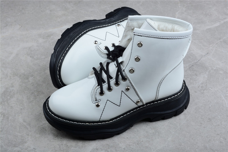 Alexander Mcqueen Boots High White/White/Black 19