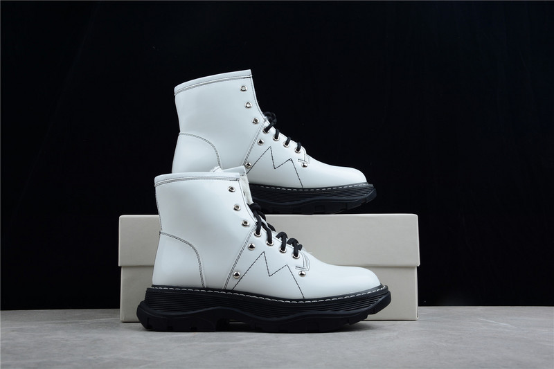 Alexander Mcqueen Boots High White/White/Black 29