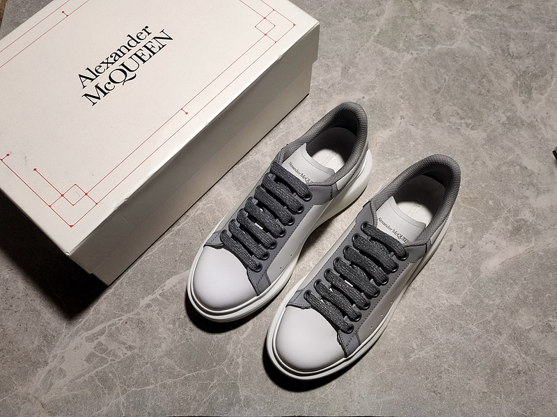 Alexander Mcqueen Sole Leather Sneakers White/White/Grey 5