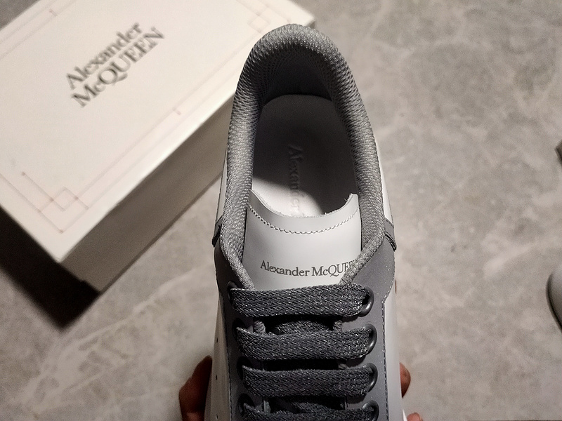 Alexander Mcqueen Sole Leather Sneakers White/White/Grey 13