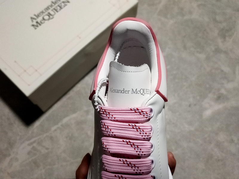 Alexander Mcqueen Sole Leather Sneakers White/White/Pink 3