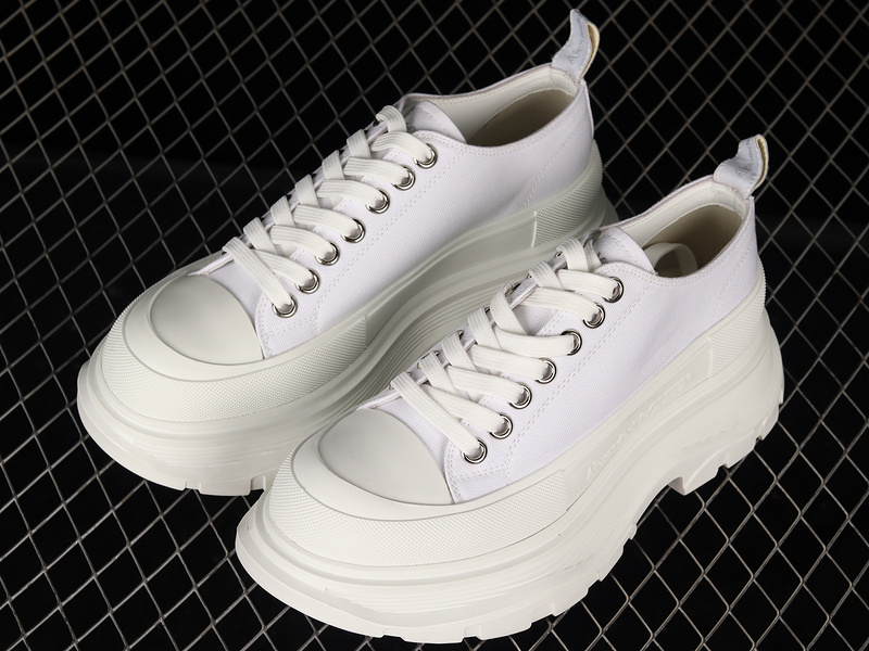 Alexander Mcqueen Low-Top Canvas Shoes White/White/White 17