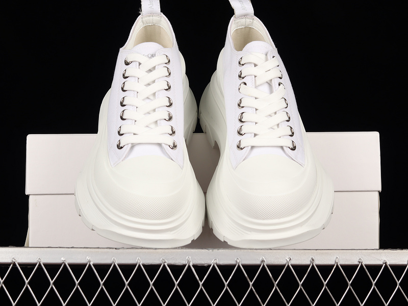 Alexander Mcqueen Low-Top Canvas Shoes White/White/White 23