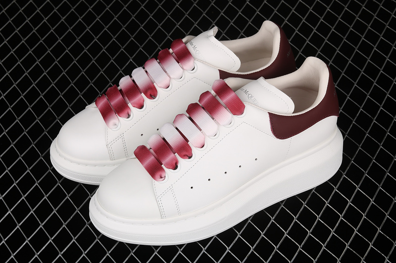 Alexander Mcqueen White/White/Wine Red 27