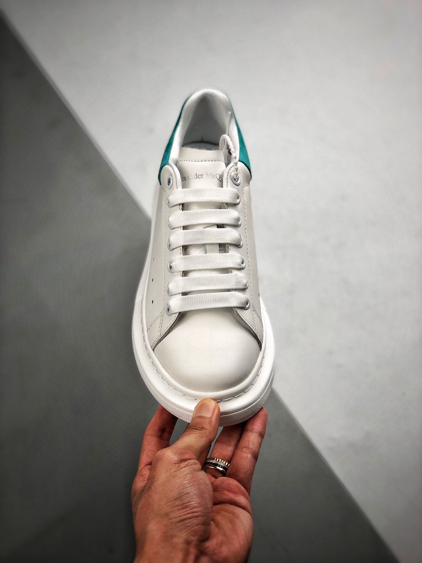 Alexander Mcqueen White/White/Green 13