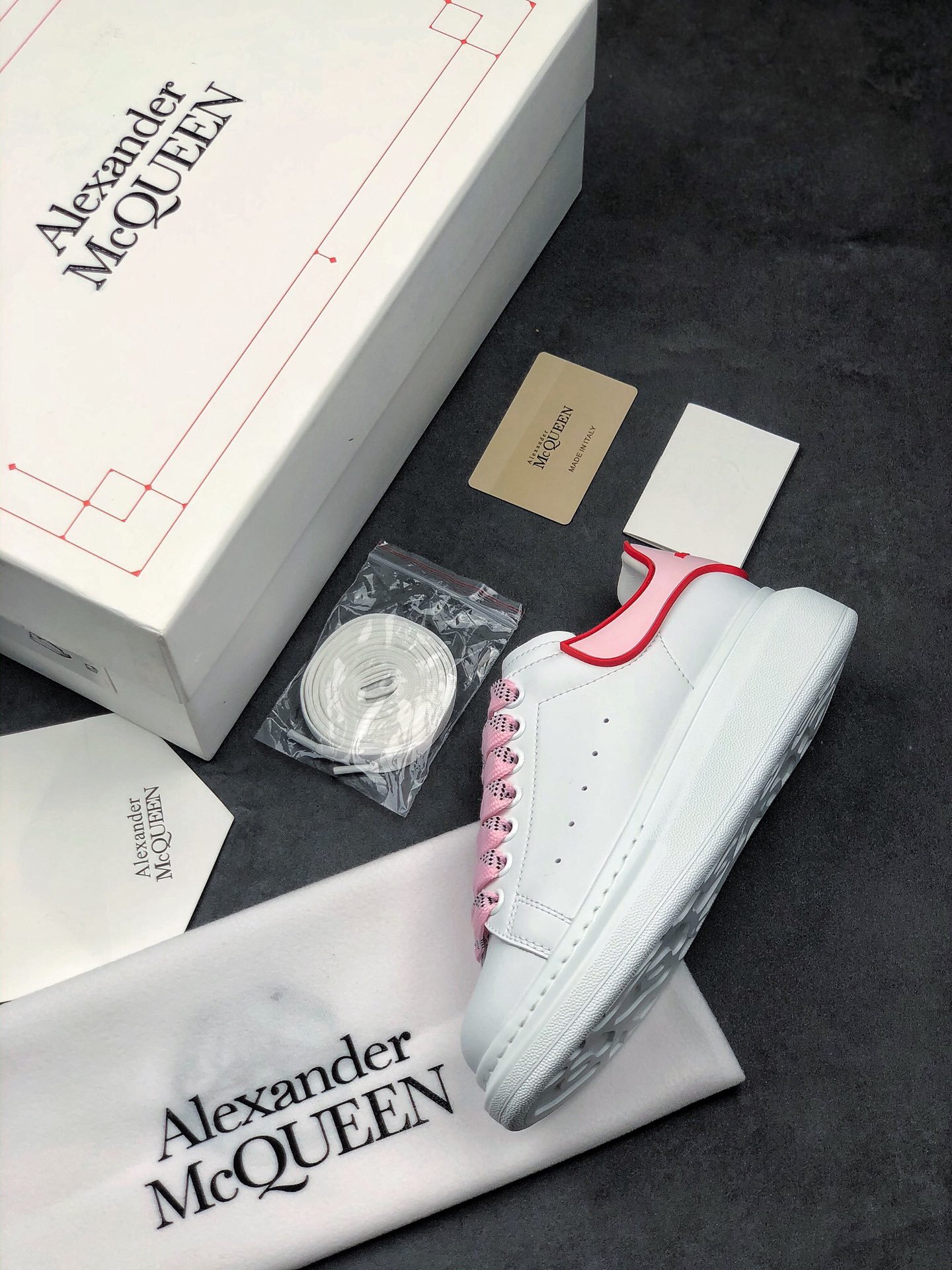 Alexander Mcqueen White/Light Pink/Red 3