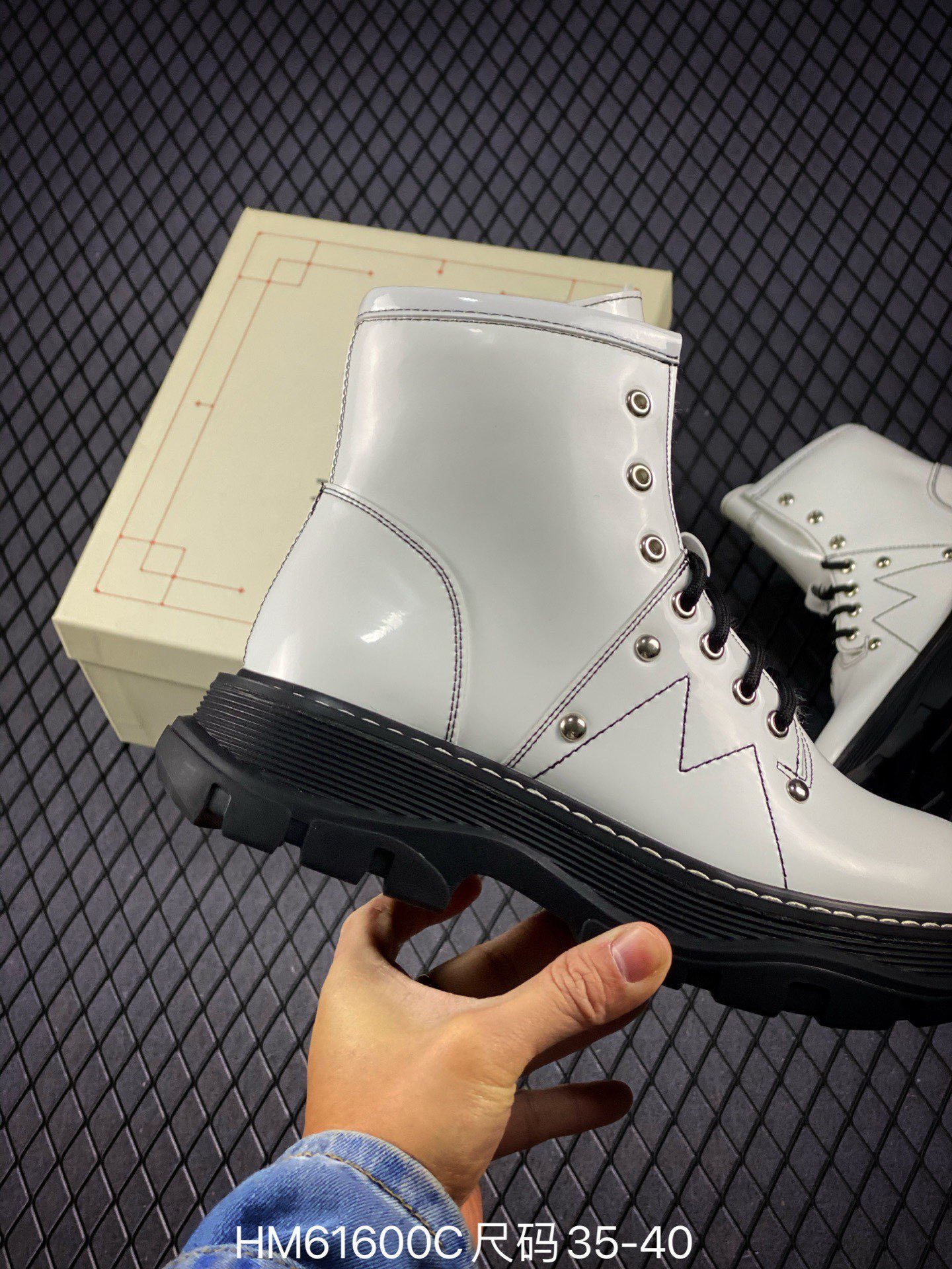 Alexander Mcqueen High White/White/Black 15