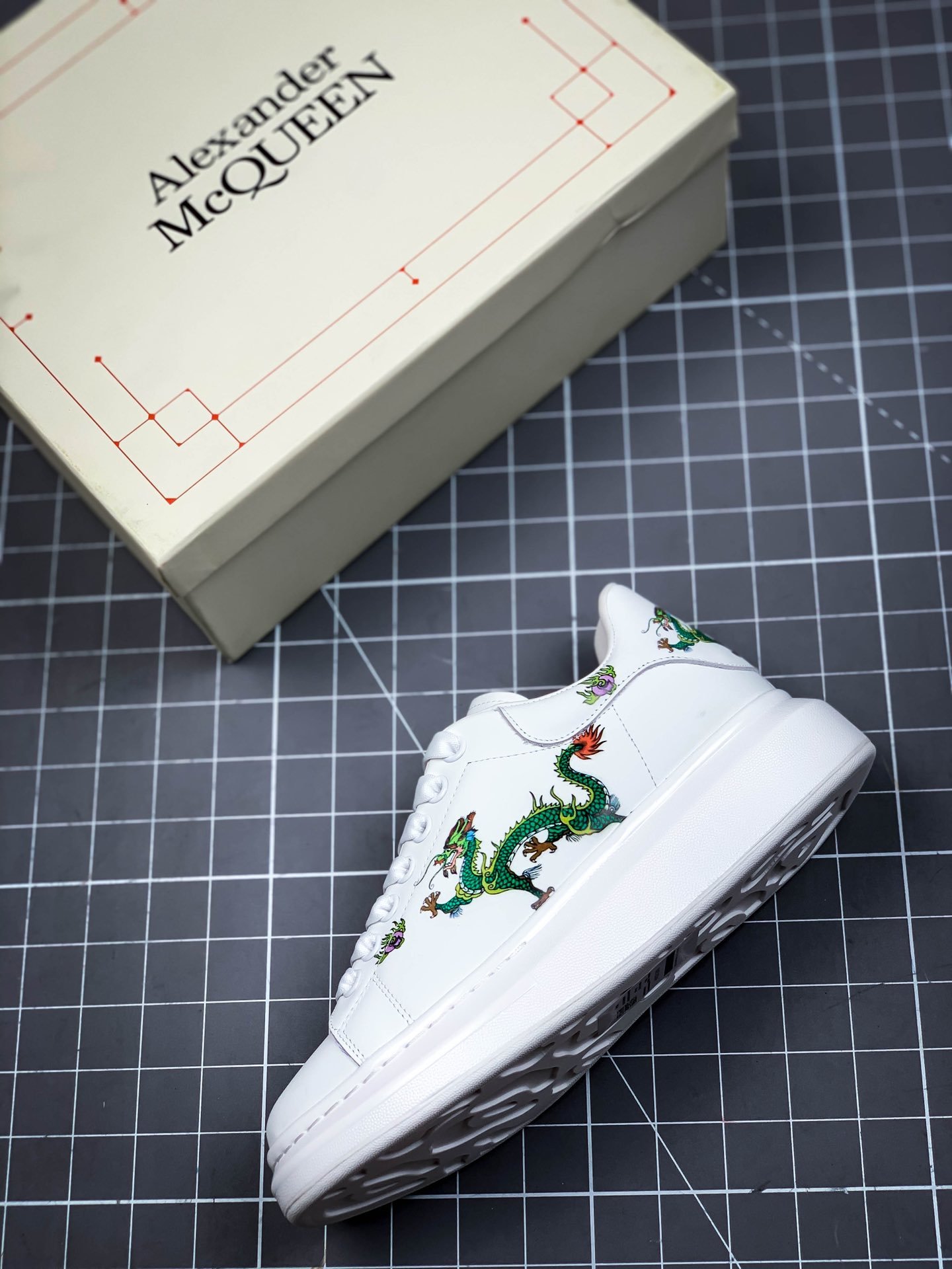 Alexander Mcqueen Sole Sneakers White/Green/White 5