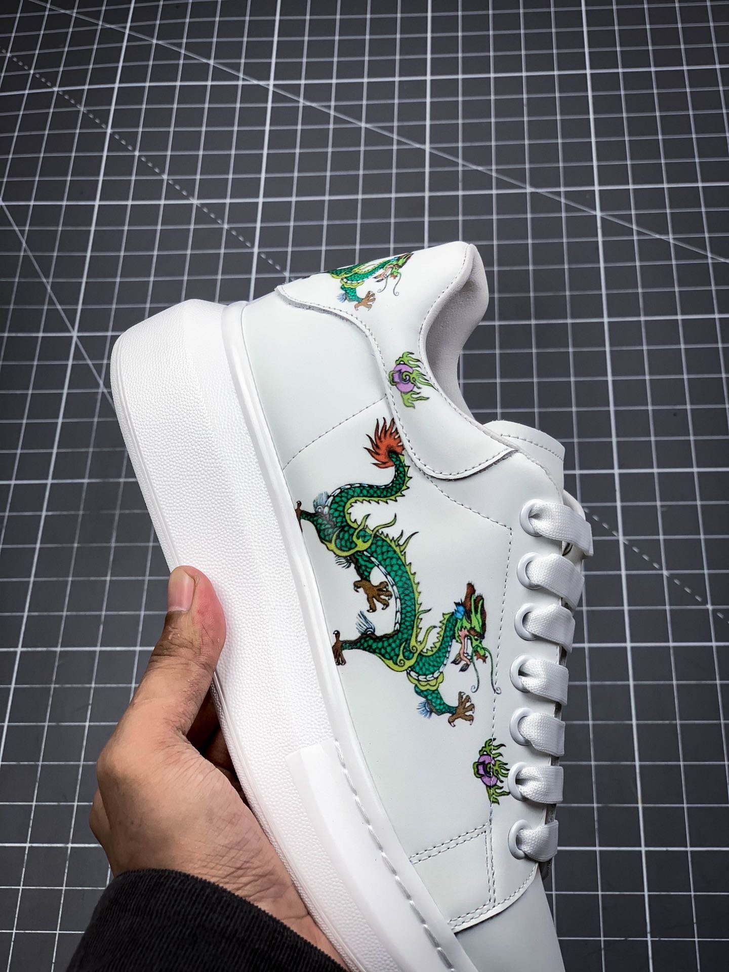 Alexander Mcqueen Sole Sneakers White/Green/White 7