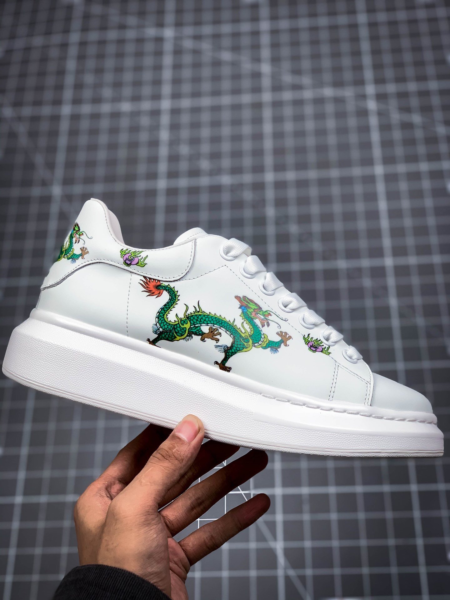 Alexander Mcqueen Sole Sneakers White/Green/White 17