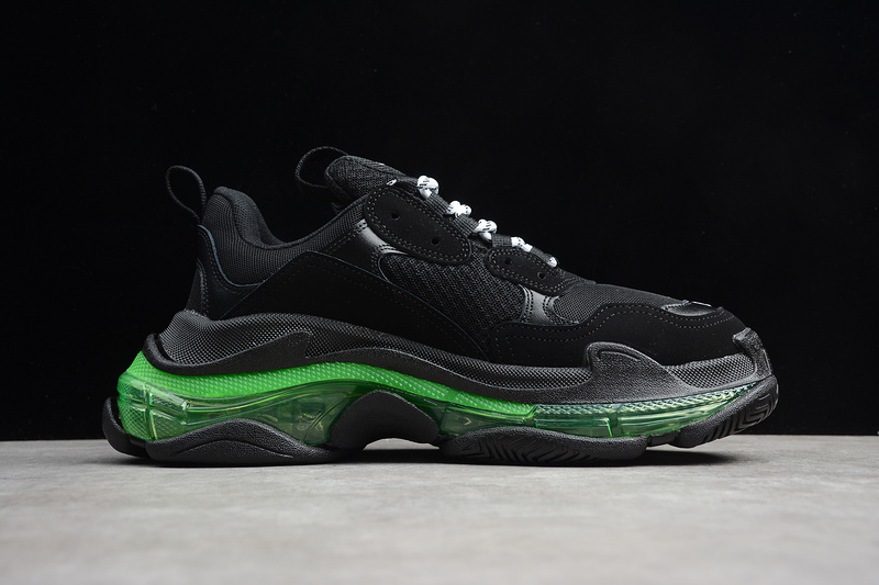 Triple S Sneaker Dadshoe Black/Green 3