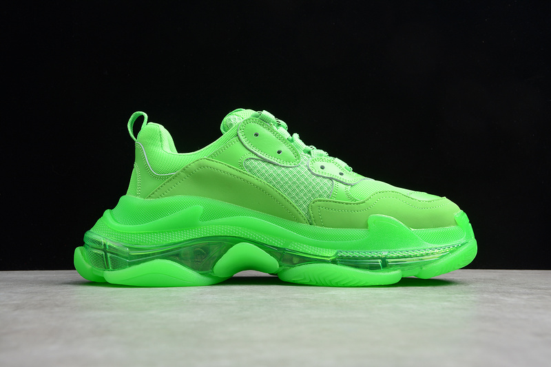 Triple S Sneaker Dadshoe Fluorescent Green 5