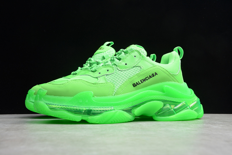 Triple S Sneaker Dadshoe Fluorescent Green 17