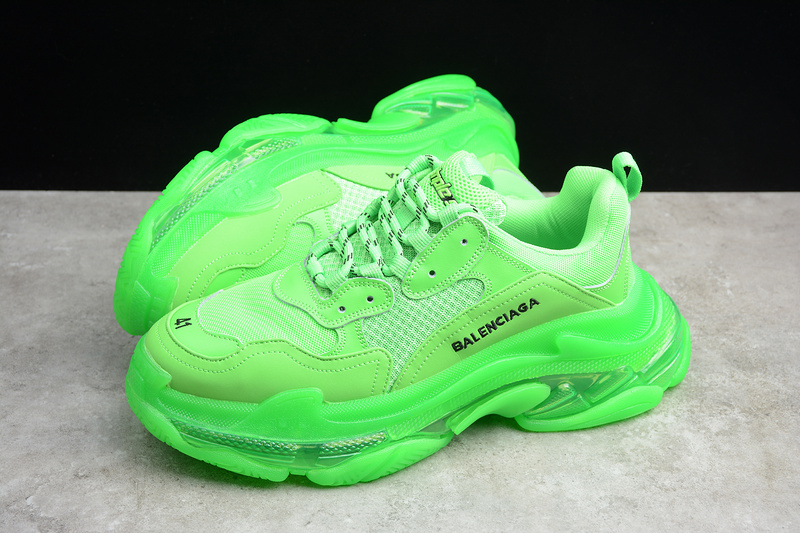 Triple S Sneaker Dadshoe Fluorescent Green 19