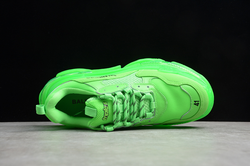 Triple S Sneaker Dadshoe Fluorescent Green 25