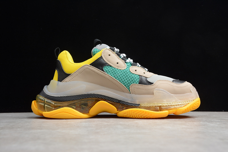 Triple S Sneaker Dadshoe Beige/Blue/Yellow 7