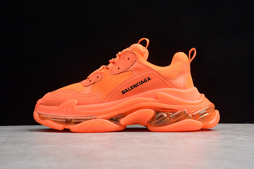 Triple S Sneaker Dadshoe Fluorescent Orange/Black 3