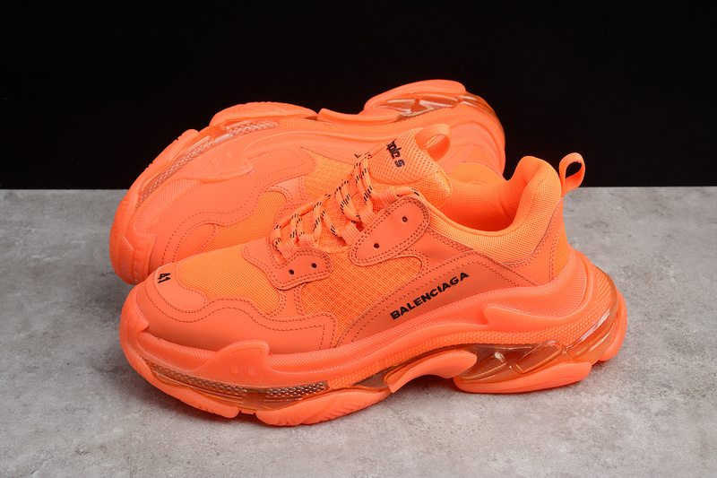 Triple S Sneaker Dadshoe Fluorescent Orange/Black 23